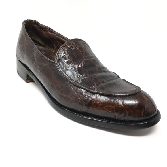 FootJoy Loafers Shoes Size 8.5 C Brown Alligator main image 9